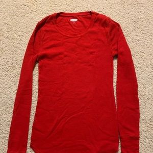 Long sleeve red t-shirt